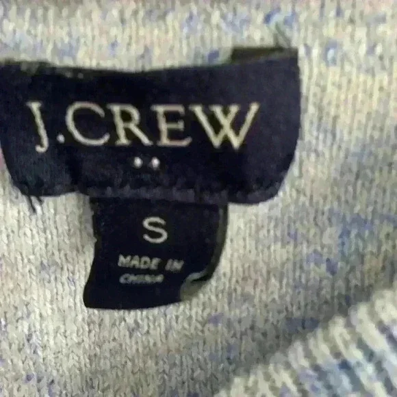 JCrew blue marled cotton crewneck sweater. - Picture 2 of 5